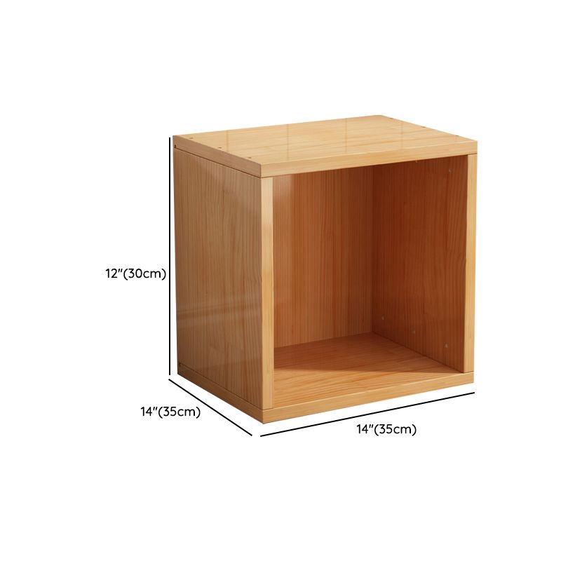 Scandinavian Storage Bookcase Wood Cubby Storage Bookcase in Pine