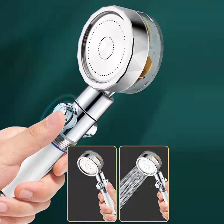 Round Shower Head Adjustable Water Flow Handheld Shower Head with Water Filtration