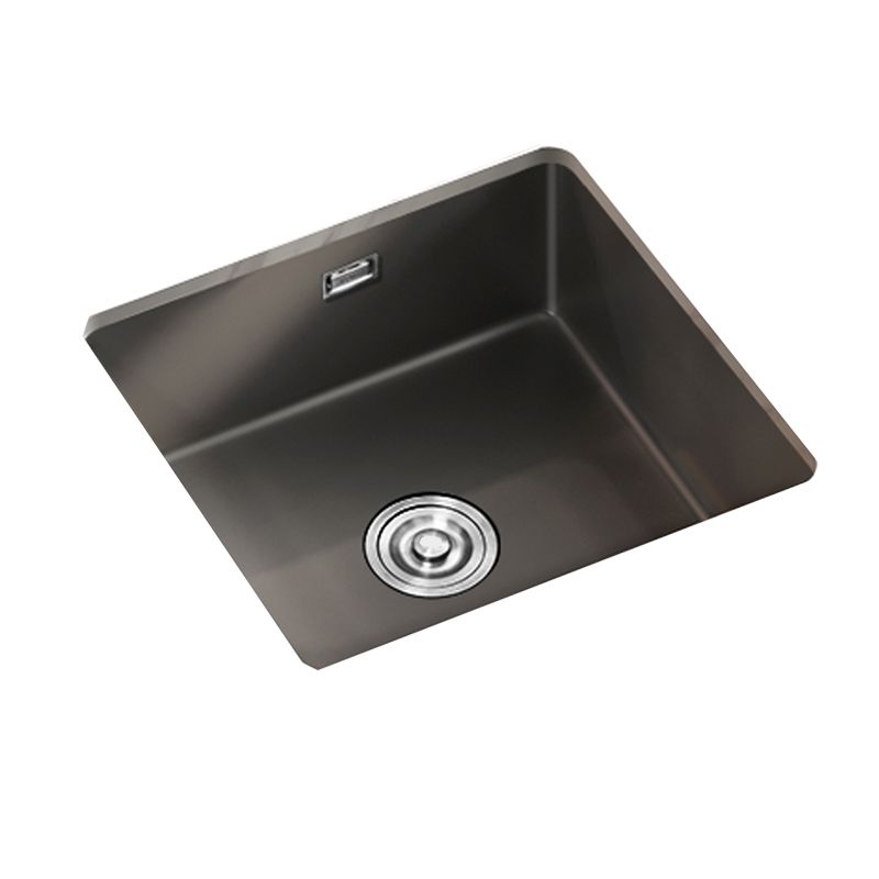 Square Granite Kitchen Sink Single Bowl Sink with Drain Strainer Kit