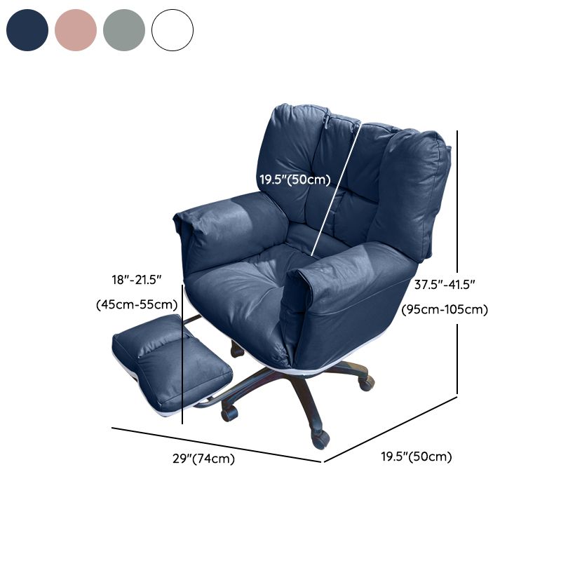 Padded Arms Desk Chair Modern Ergonomic Office Chair with Wheels