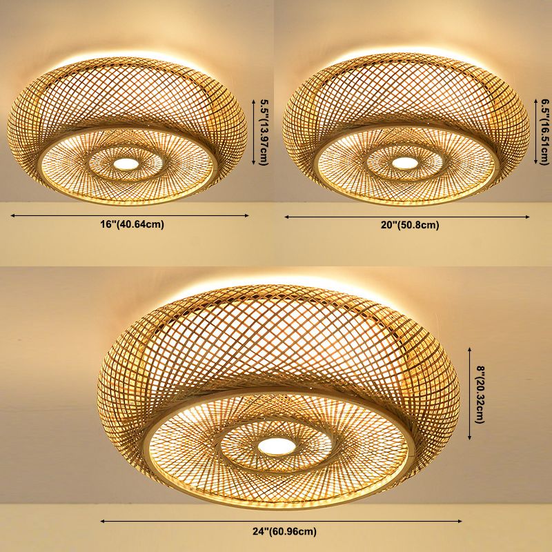 Lámpara de madera de estilo moderno cerca del accesorio de iluminación de techo para dormitorio y sala de estar