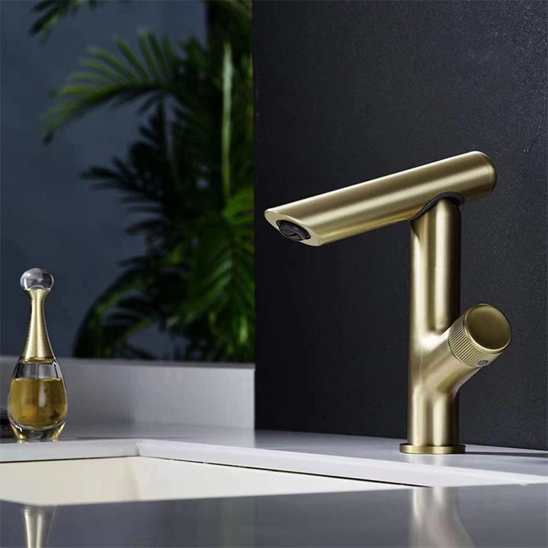 Glam Vessel Sink Faucet Brass Knob Handle Swivel Spout Bathroom Faucet