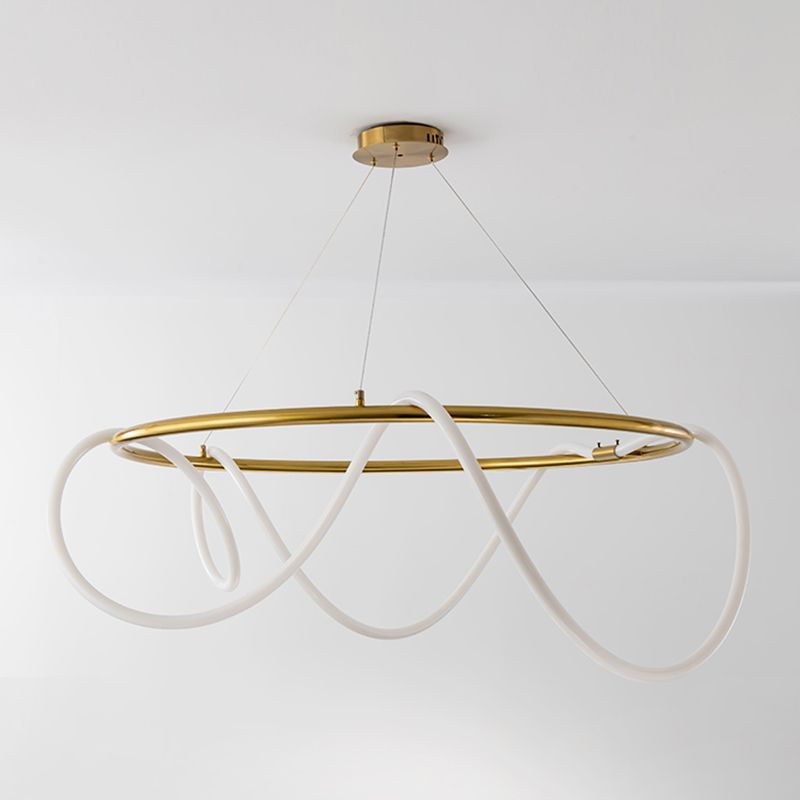 Moderne kroonluchter verlichtingsarmaturen woonkamer lineaire kroonluchter lamp in goud