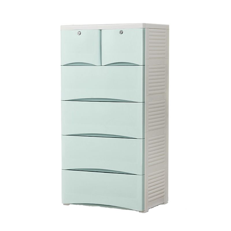 Contemporary Lingerie Chest Plastic Storage Chest with Drawers for Bedroom