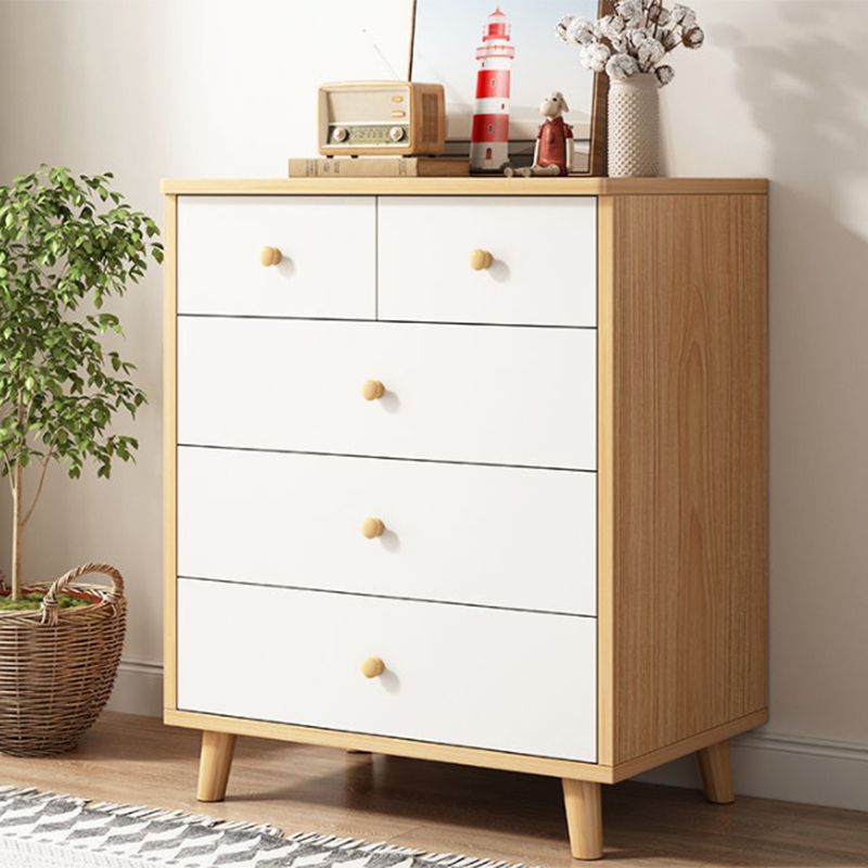 Scandinavian Kids Furniture Wood Kids Dresser Set with Drawers for Bathroom