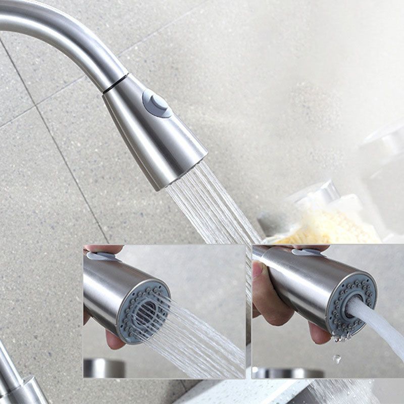 1-Hole Kitchen Faucet Pull down Sprayer Kitchen Faucet with Single Lever Handle