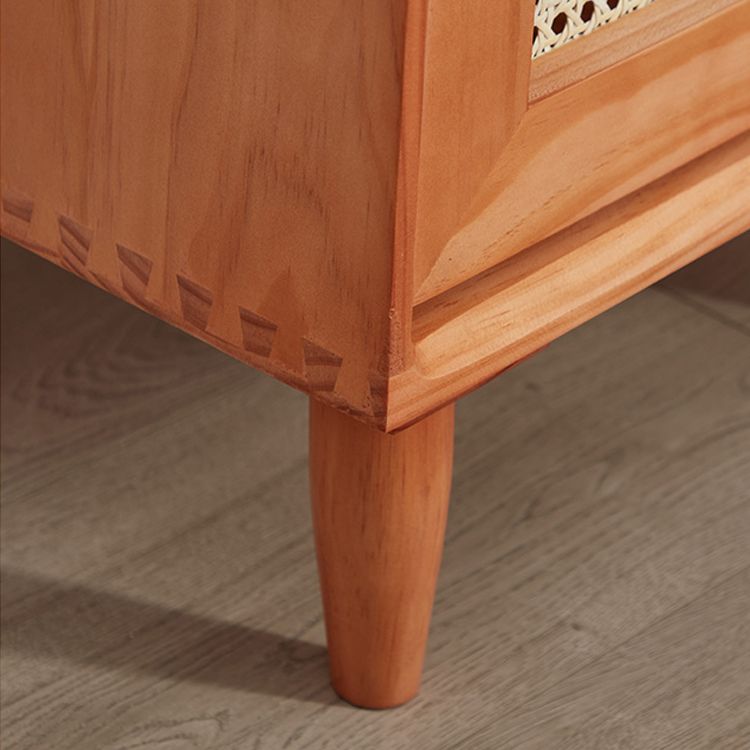 Solid Wood Bed Nightstand Modern Bedside Cabinet for Bedroom