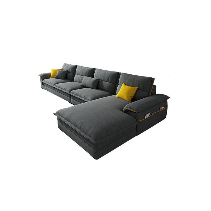 37.4 "High Dark Grey Top Cushion Sectional Sectional para sala de estar