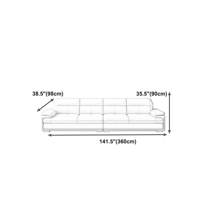 Contemporary Pillow Top Arms Sectional with Cushion Back 35.43" for Living Room