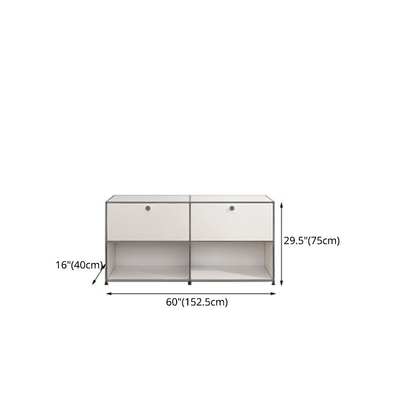 White Colour Metal Sideboard Modern Style Dining Sideboard for Living Room