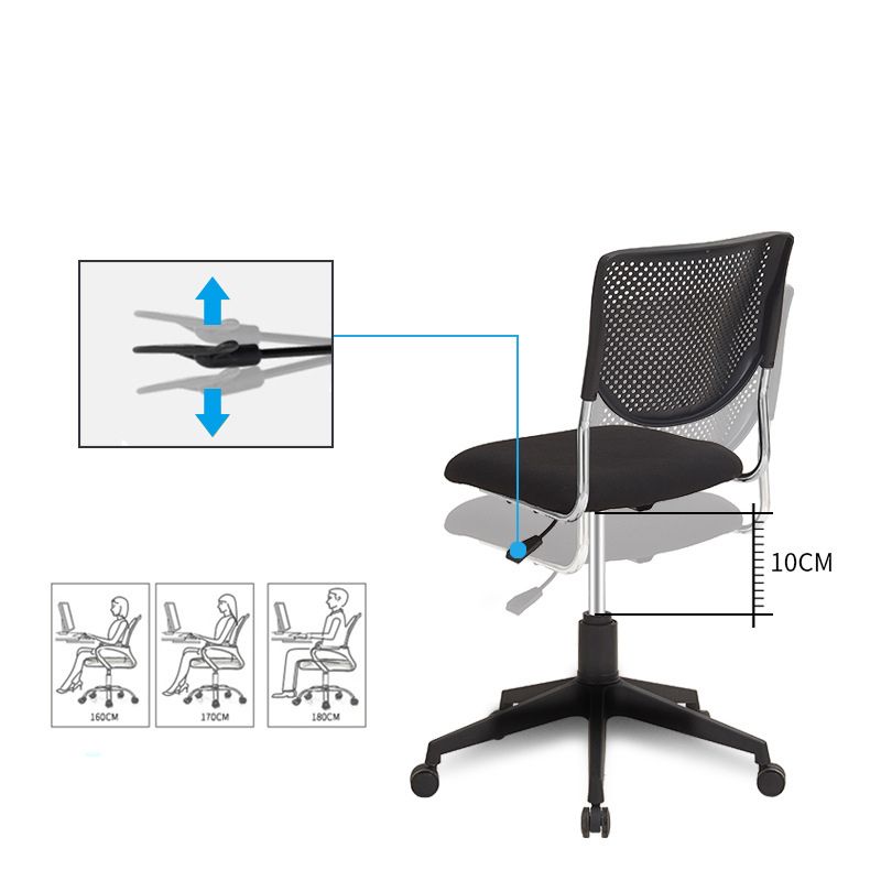 Mid-back Adjustable Office Chair Contemporary Swivel Chair with Wheels