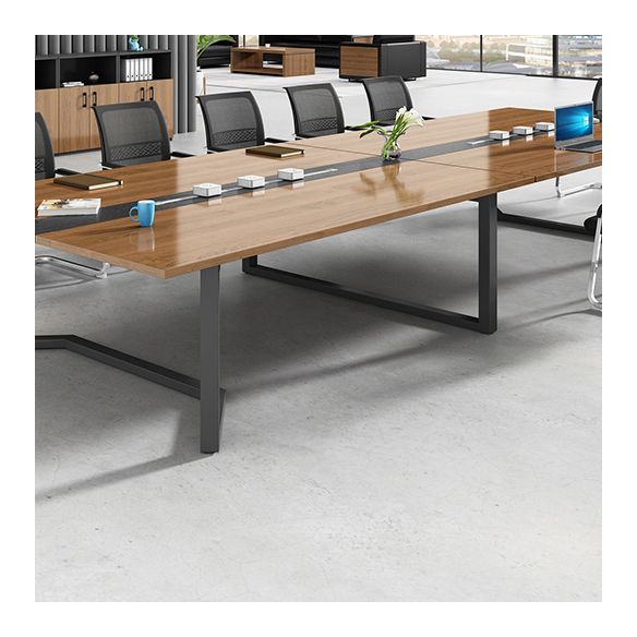 Rectangle Office Meeting Table Modern Style Wooden Writing Desk