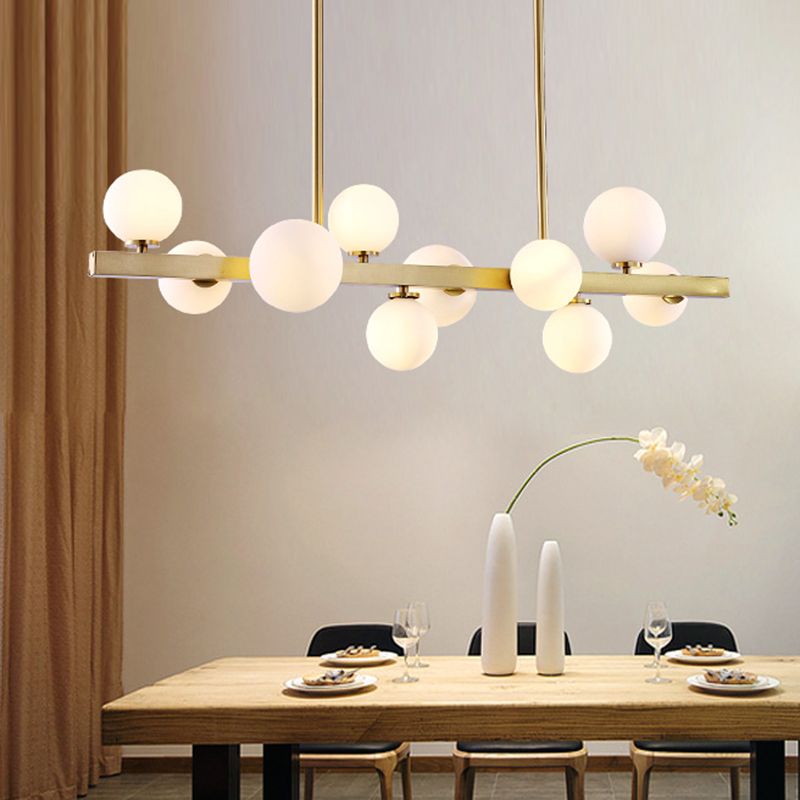 Modern Style Bubble Island Chandelier Lights Multi Lights Pendant Light Fixtures in White