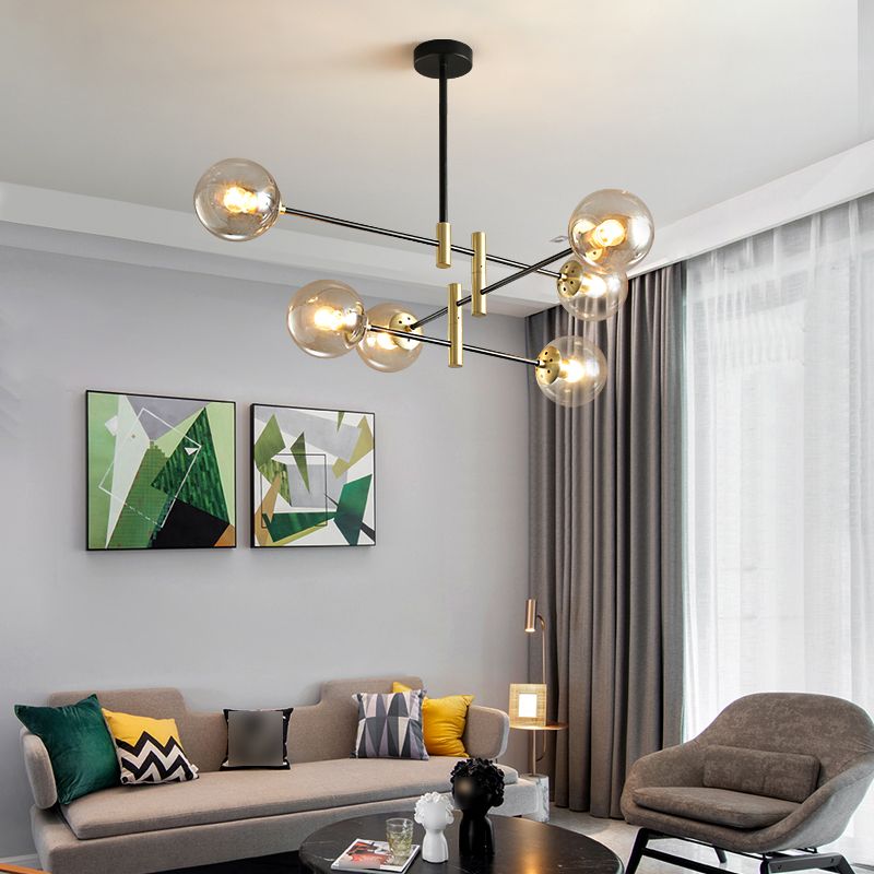 Contemporary Spherical Shape Pendant Chandeliers Glass Chandelier Lights