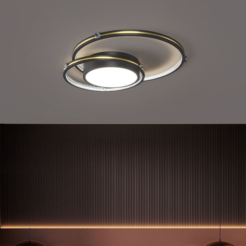 Modern Style Flush Mount 3-Lights Acrylic Ceiling Light for Living Room