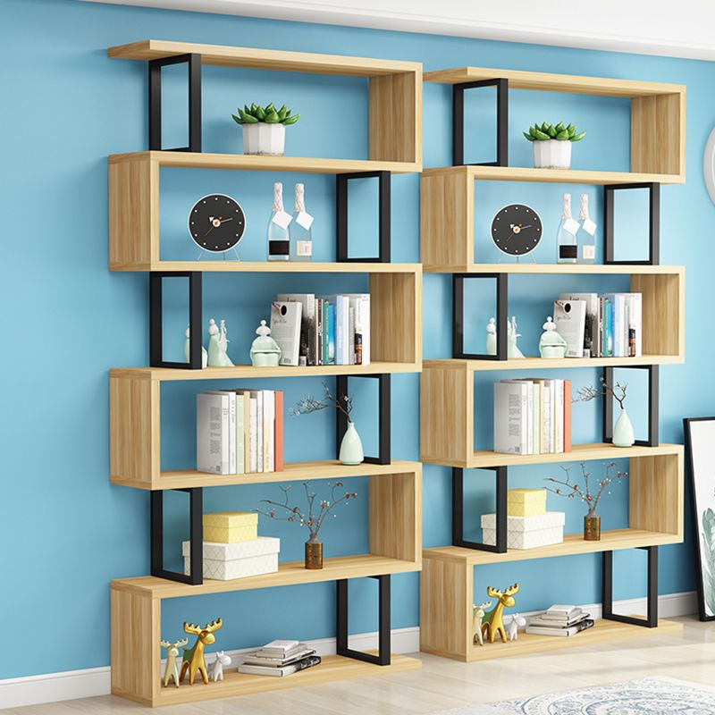 Open Back Scandinavian Shelf Bookcase Shelves Included for Home Office