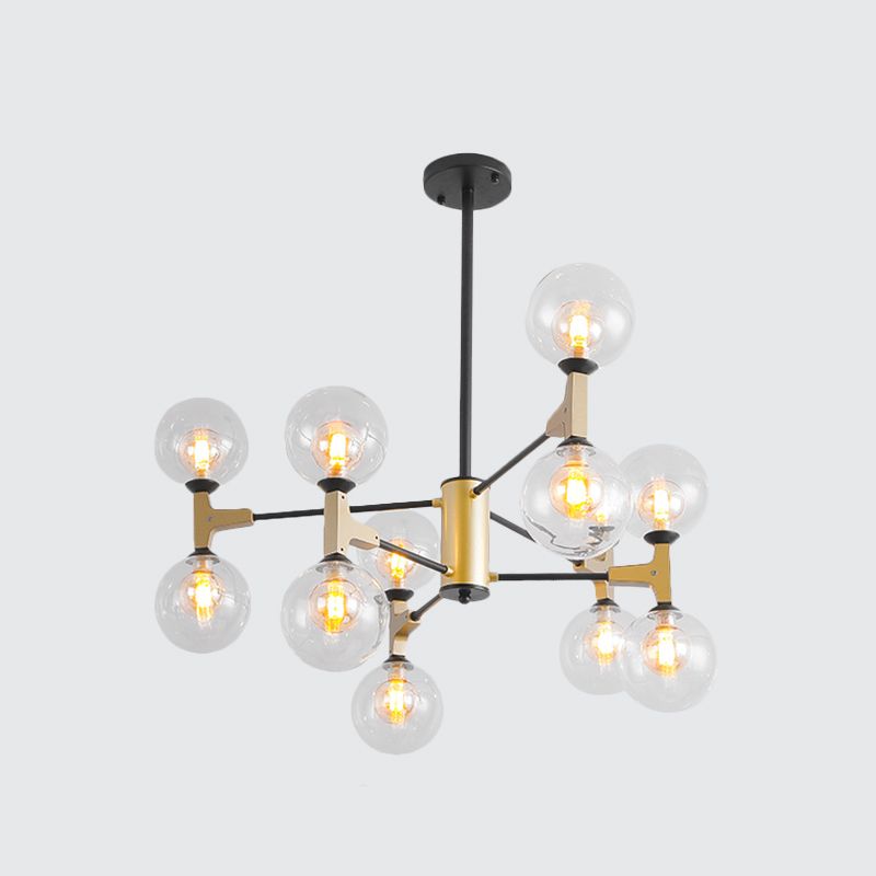 Contemporary Modo G9 Hanging Light 12 Lights Metal Chandelier in Gold for Hotel