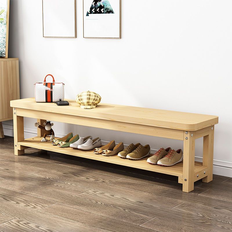 11.8" Wide Modern Entryway and Bedroom Bench Solid Wood Pine Bench with Legs