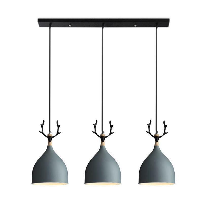 Geometric Shape Metal Hanging Light Modern Style Multi Lights Hanging Mount Light Fixture