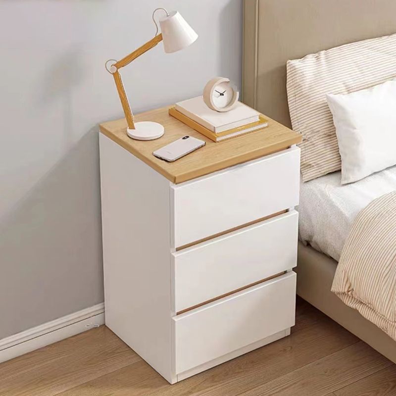 15.7"/23.6" Tall Nightstand Solid Color Wooden Night Stand with Drawers