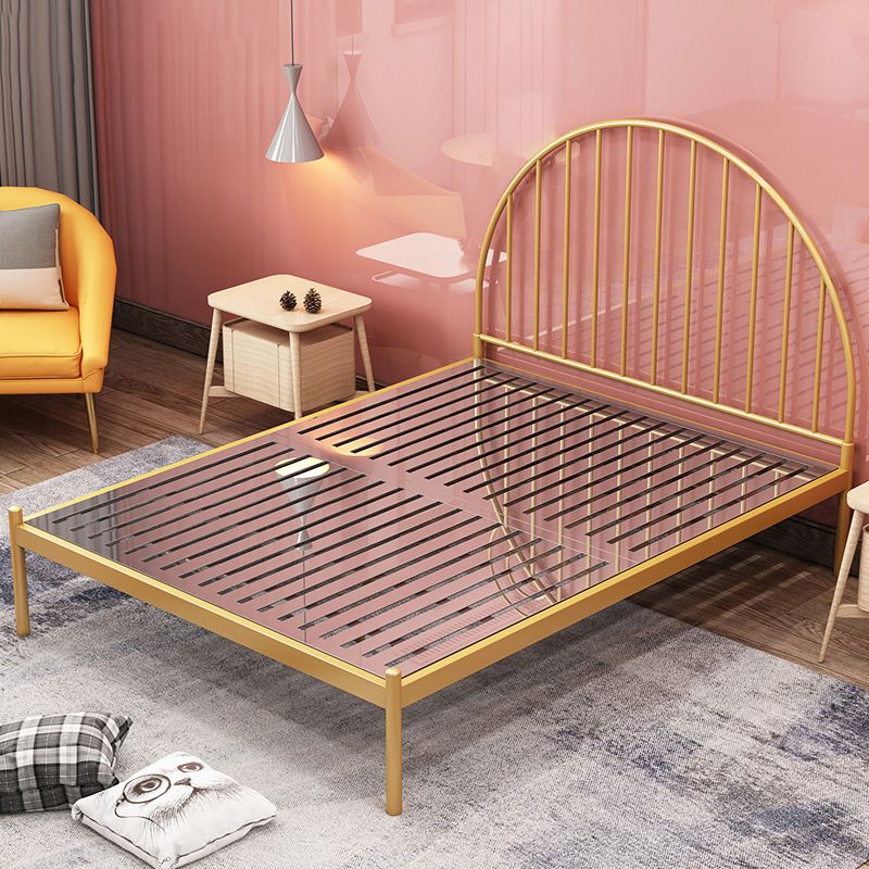 Scandinavian Metal Bed, Tall Clearance Standard Bed with Open-Frame Headboard