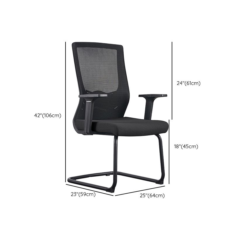 Contemporary Chrome Frame Arm Chair High Back Office Desk Chair