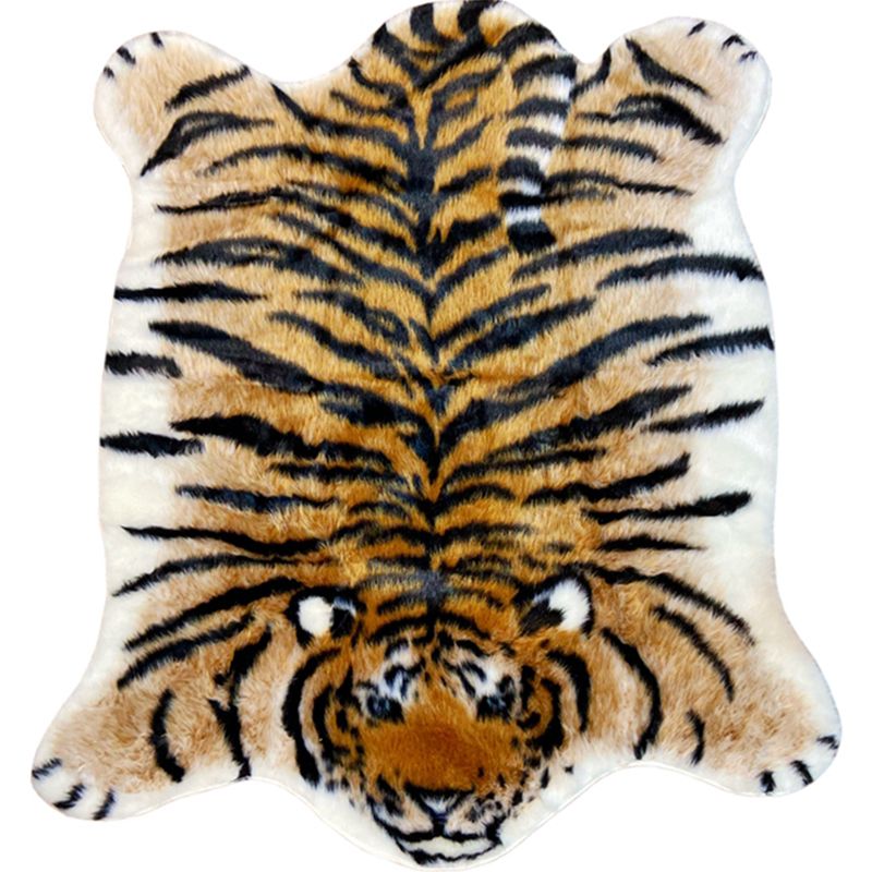 Multi-Color Animal Print Rug Polyester Contemporary Carpet Pet Friendly Machine Washable Non-Slip Backing Rug for Bedroom