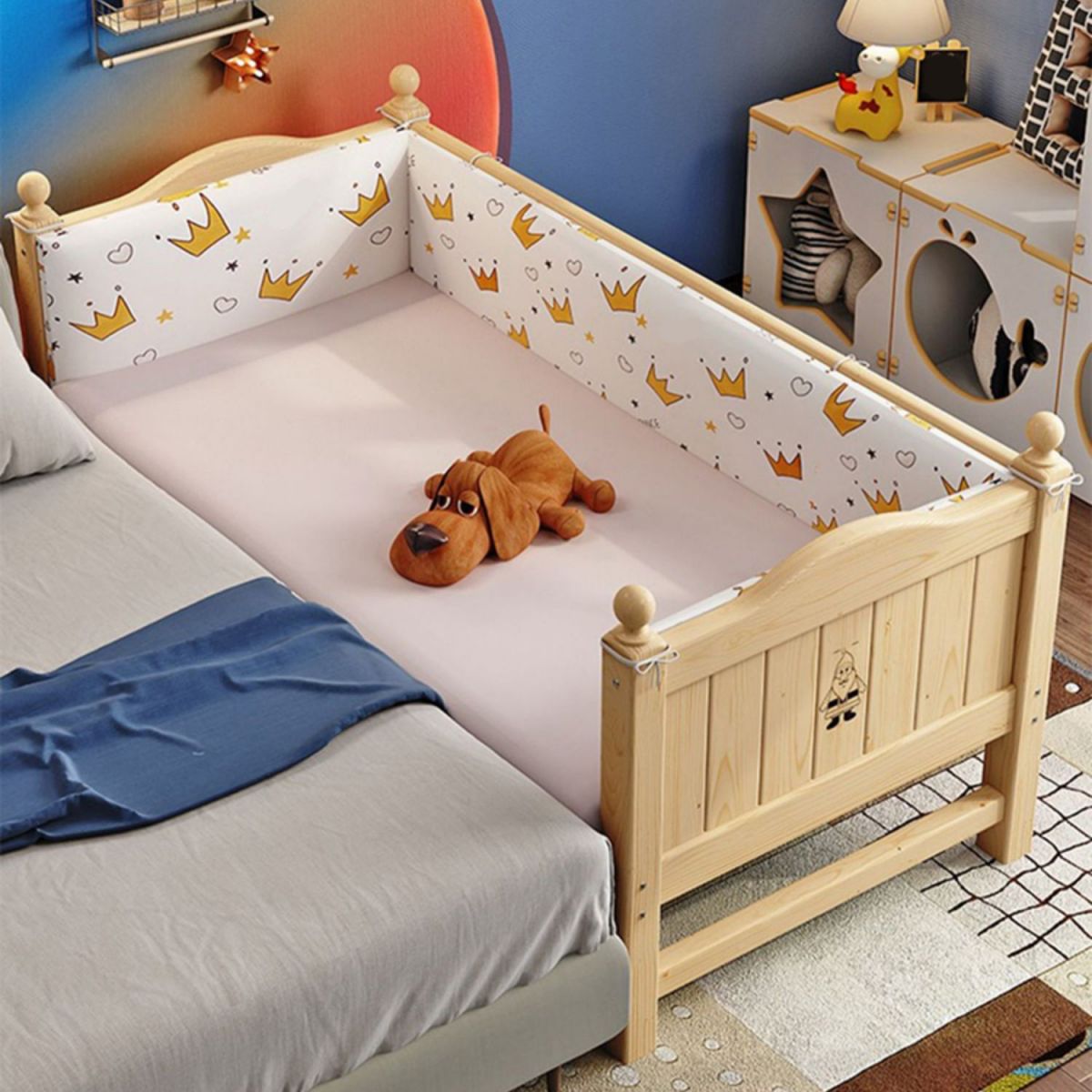 Scandinavian Kids Bed No Theme Gender Neutral Kids Bed with Mattress