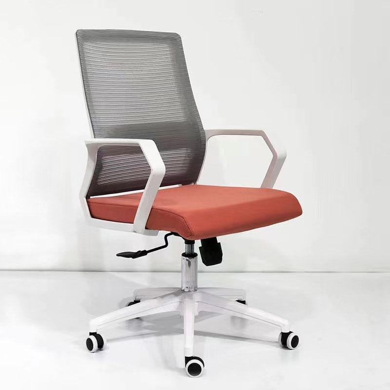 Mid Back Nylon Base Office Chair Rotatable Mesh Task Chair with Wheels