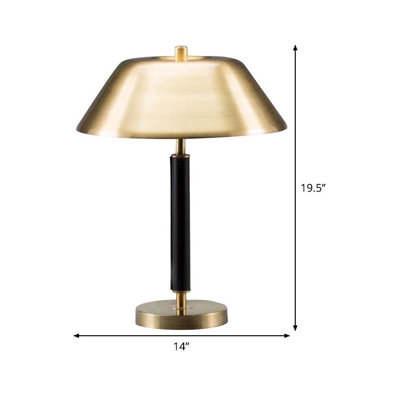 Gold Bowl Night Table Lighting Post-Modern 1 Head Metal Nightstand Lamp for Living Room