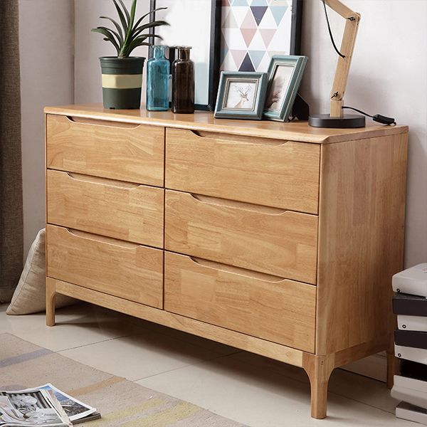 16" D Storage Chest Bedroom Solid Wood Storage Chest Dresser with Drawers