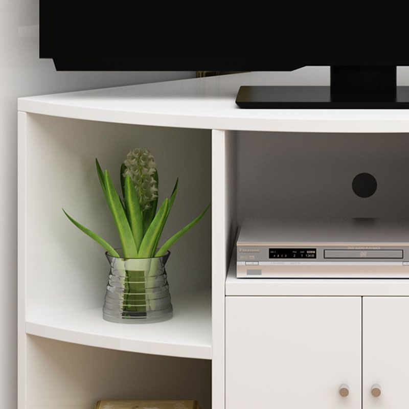 Contemporary TV Stand Console Corner TV Media Console with Door