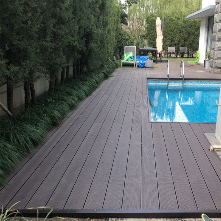 Rectangle Composite Deck Plank 157.5" x 5.5" Outdoor Patio Flooring Plank