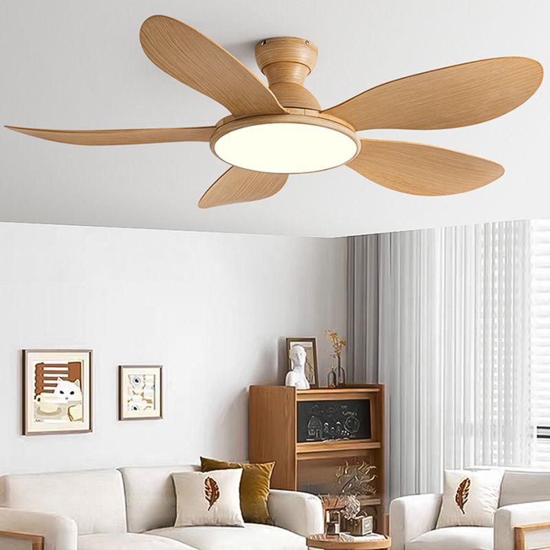 Nordic Style LED Ceiling Fan 5-Blade Fan Lighting for Dining Room