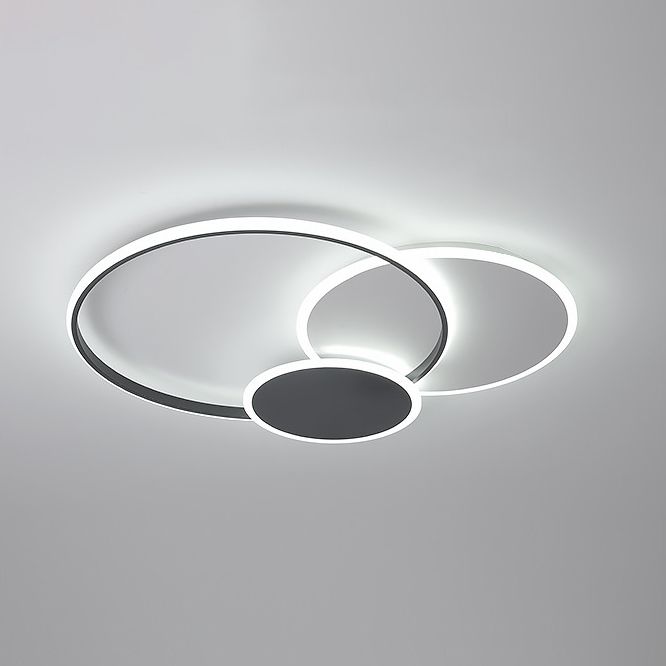 Circles Flush Mount Light Minimalist Style Metal LED Flush Ceiling Light Fixture