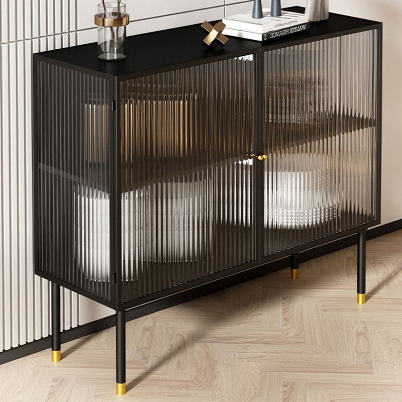 Modern Multi-shelf Storage Cabinet Glass Door Display Buffet Cabinet for Living Room