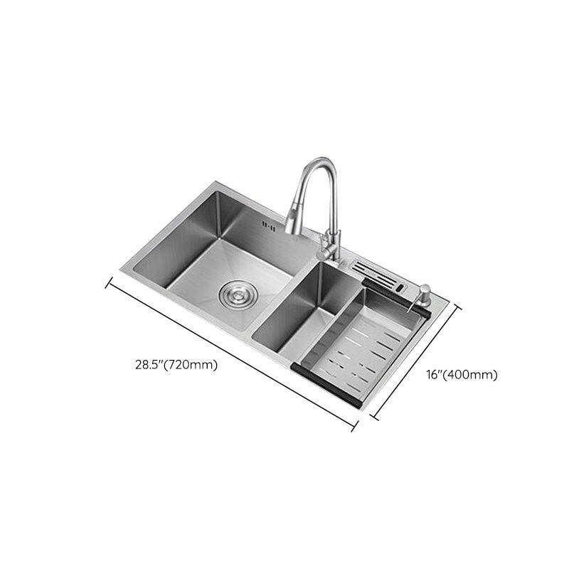 Modern Style Kitchen Sink Stainless Steel Dirt Resistant Kitchen Sink