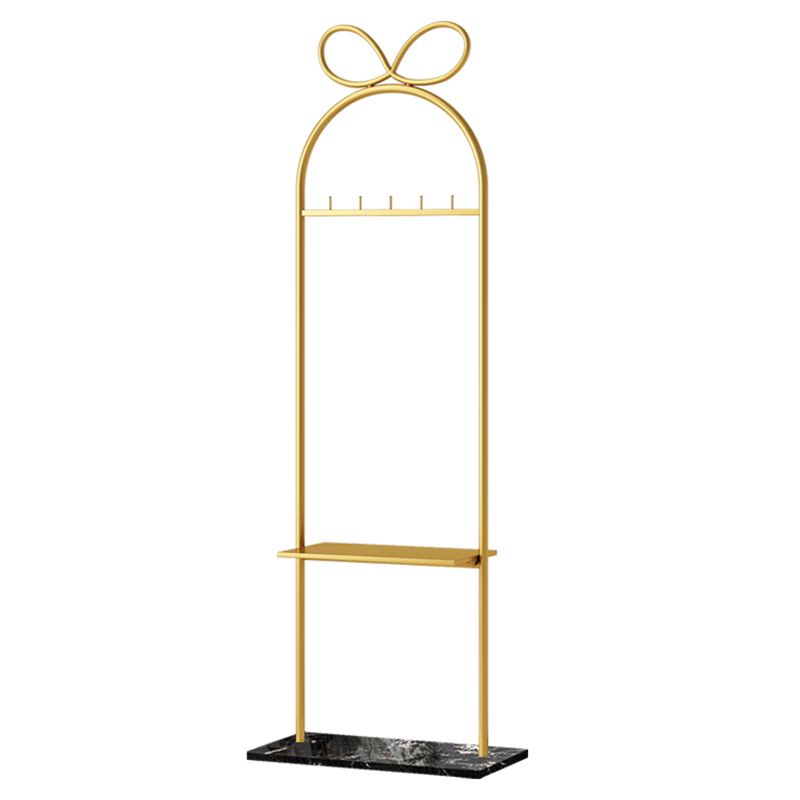 Hall Tree Gorgeous Coat Hanger Metal Hall Stand Storage Shelf with Hooks