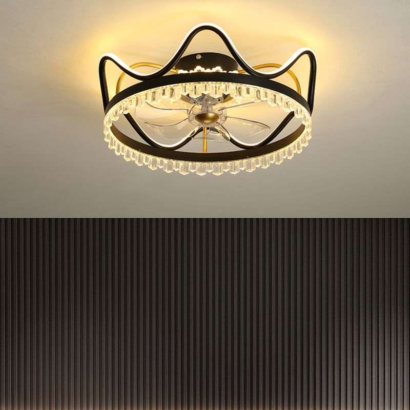 Pendentif de plafond rond en métal MODERNE MODERNE 2 lumières LED Flush Light pour la chambre