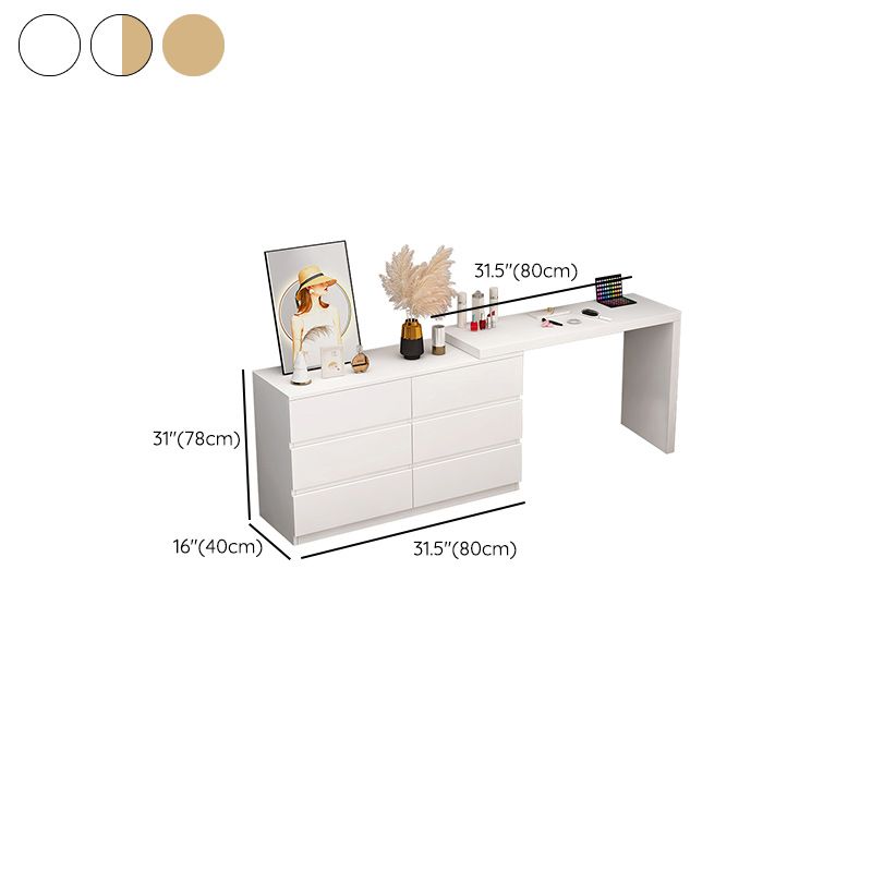 Contemporary with Drawer Wooden Bedroom Makeup Vanity Desk Table