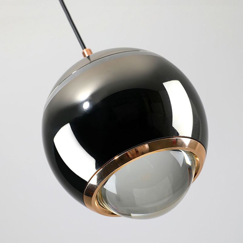 Postmodern Aluminum Pendant Light Globe LED Hanging Pendant for Bedroom