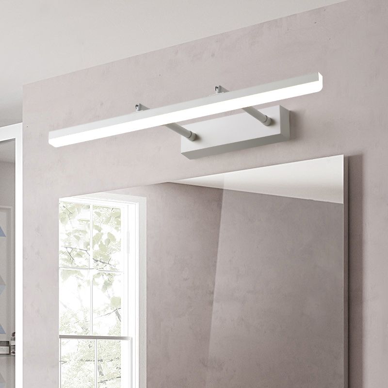 Modern Minimalist Style Linear Wall Mounted Vanity Lights Metal 1 Light Vanity Lighting Ideas for Bathroom