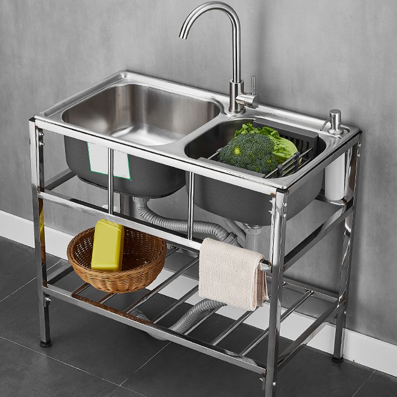 Modern Style Kitchen Sink Stainless Steel All-in-one Kitchen Sink with Frame