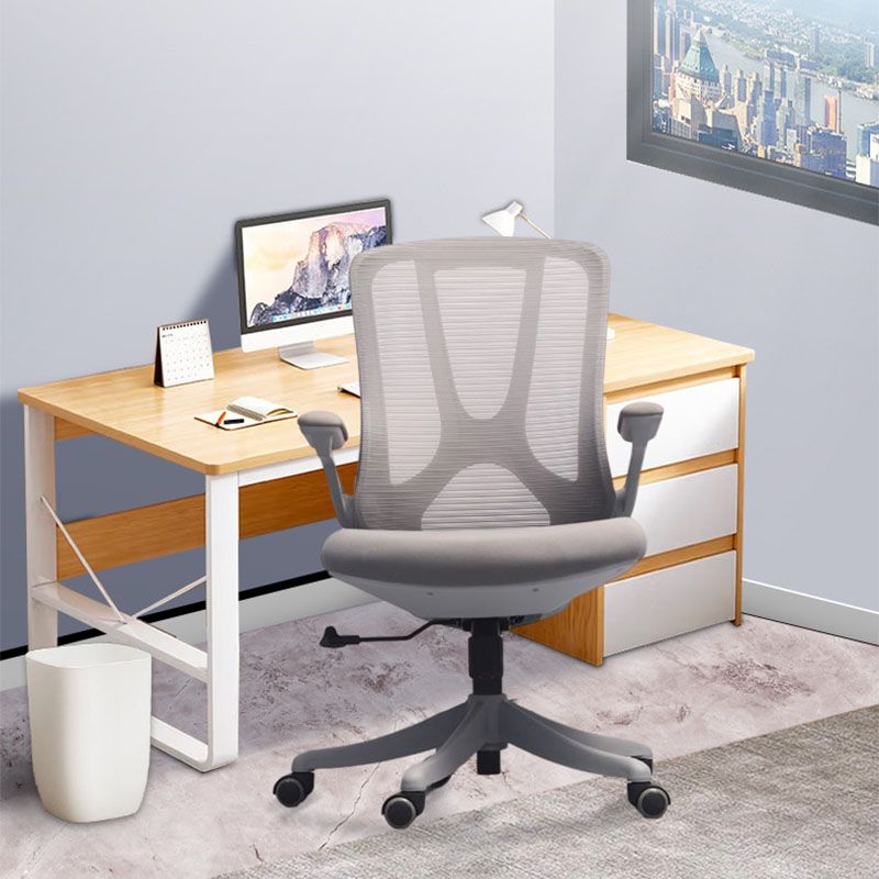 Rotatable Mesh Office Chair Nylon Frame Desk Chair with Wheels