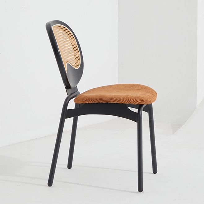 Modern Style Side Chair Upholstered King Louis Back Armless Dining Chair