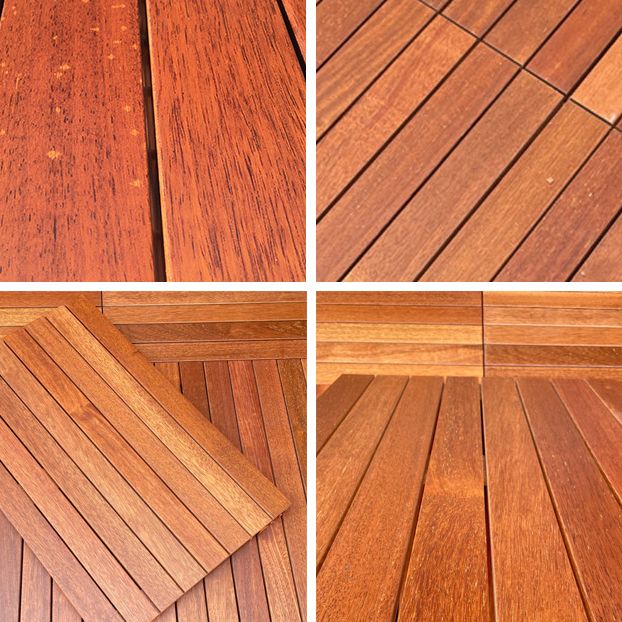 Outdoor Patio Wooden Decking Tiles Interlocking Flooring Plank