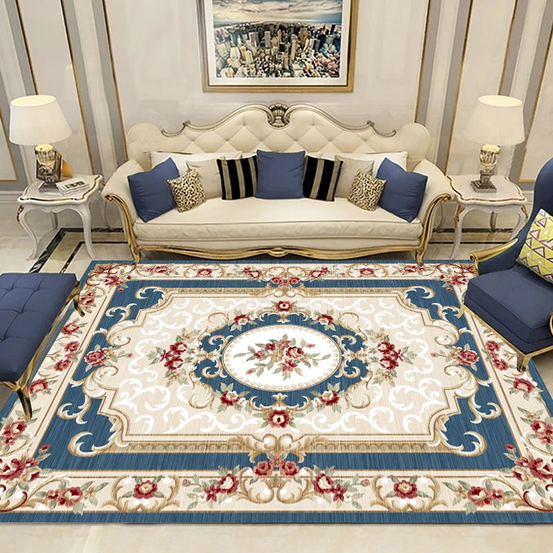 Colorida Patrón floral alfombra multicolor Ret Ret Rug Polyester Máquel La alfombra sin deslizamiento lavable para sala de estar para sala de estar