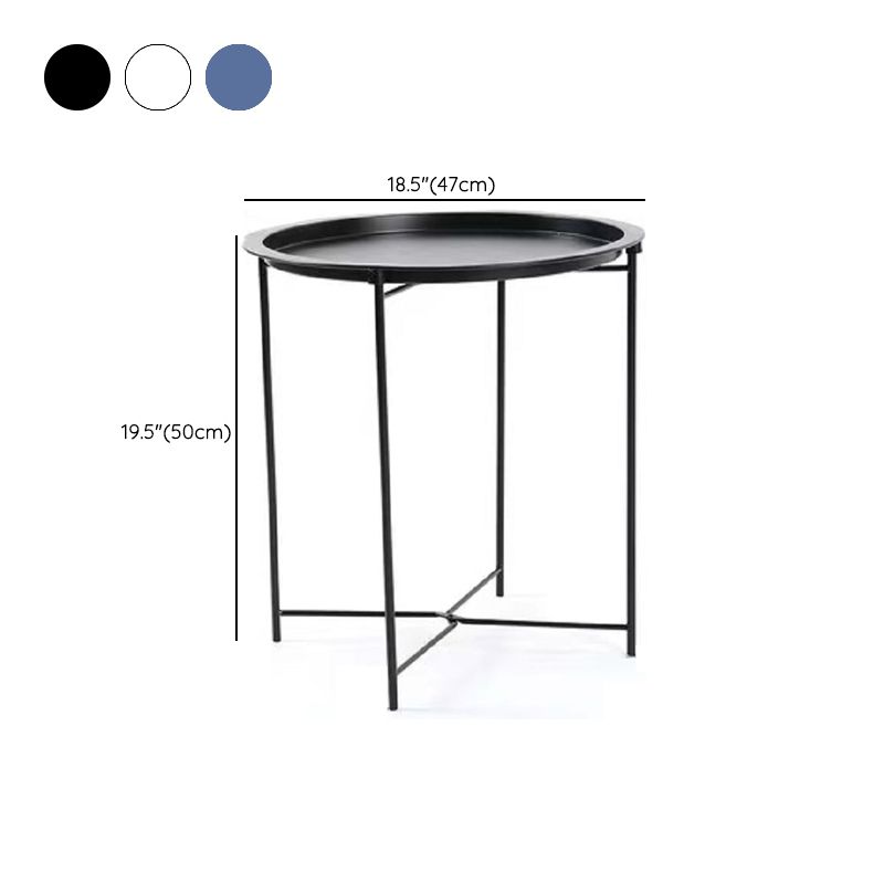 Metal Modern Accent Table Nightstand Antique Finish Bed Nightstand