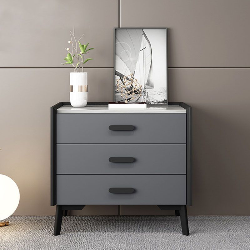 Classic Glam Stone Top Dresser Vertical Storage Chest with Drawer for Bedroom