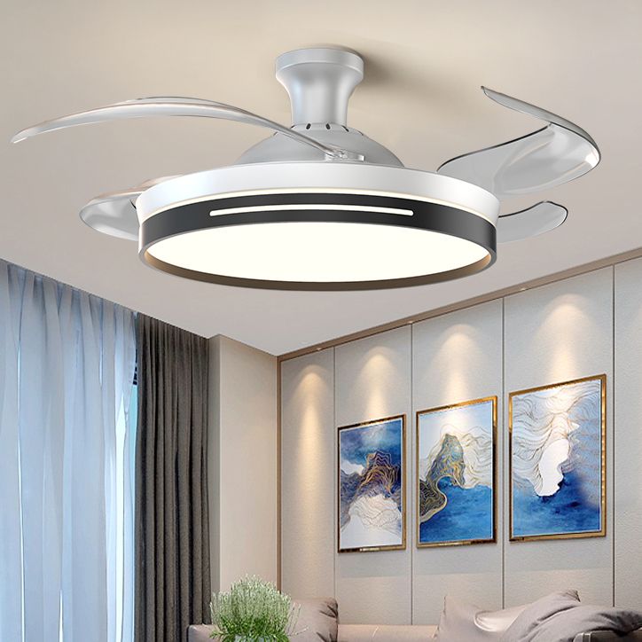 Contemporary LED Ceiling Fan Light Minimalist Flush Mount Light for Living Room